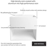 Dyconn Novara All in One Solid Surface Pedestal in Matte White