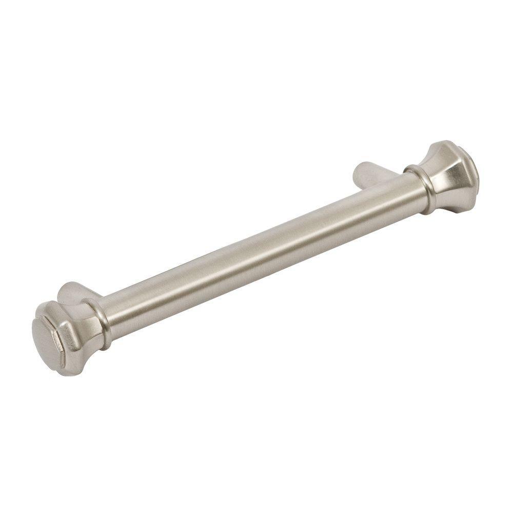Symm Etry 3-1/2 in. Center-to-Center Octagon Satin Nickel Pull - Super Arbor