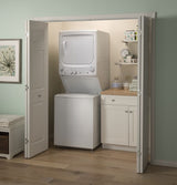 GE Electric Stacked Laundry Center with 3.8-cu ft Washer and 5.9-cu ft Dryer