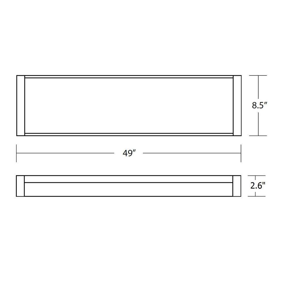 ACW 120-Watt Equivalent White Integrated LED Wraparound Ceiling Light Fixture, 5000K - Super Arbor