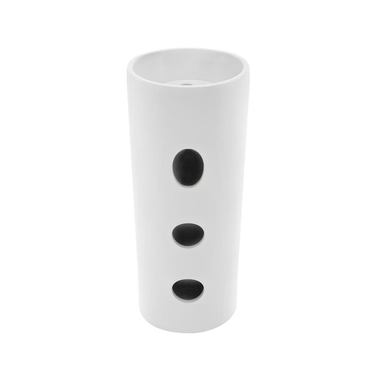 Swiss Madison Monaco Circular Basin Pedestal Sink in Glossy White