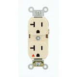 20 Amp Industrial Grade Heavy Duty Isolated Ground Duplex Outlet, Orange - Super Arbor