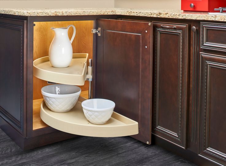 Rev-A-Shelf 2-Tier Plastic Half Moon Cabinet Lazy Susan