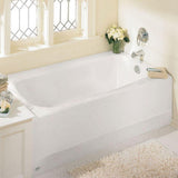 Cambridge 60 in. Left Drain Rectangular Apron Front Bathtub in White - Super Arbor