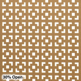 72 in. x 24 in. x 1/8 in. Unfinished Multi Square Decorative Perforated Paintable MDF Screening Panel Insert - Super Arbor