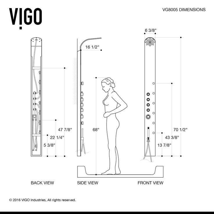 Brielle 70.5 in. 6-Jet High Pressure Shower Panel System with Rainhead Fixed Handheld Dual Shower in Stainless Steel