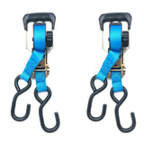 15 ft. x 1 in. 2500 lbs. Self Store Retractable Ratchet Tie Down Strap (2-Pack) - Super Arbor