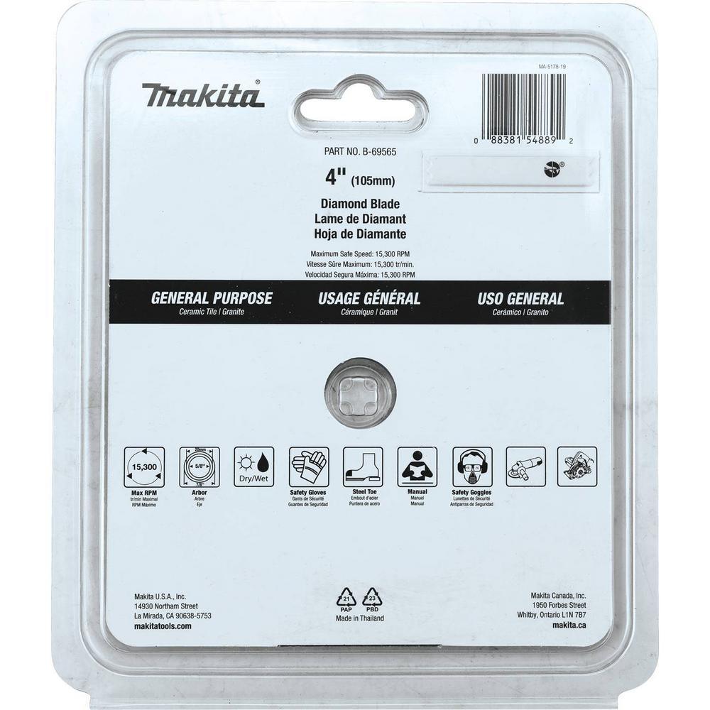 4 in. Continuous Rim Diamond Blade for General Purpose - Super Arbor