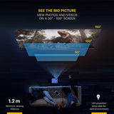 FLIK X7 1280 x 720 LCD Home Theater Projector System with 100 Lumens -Tripod and Case Included -Projects Up to 150 in. - Super Arbor