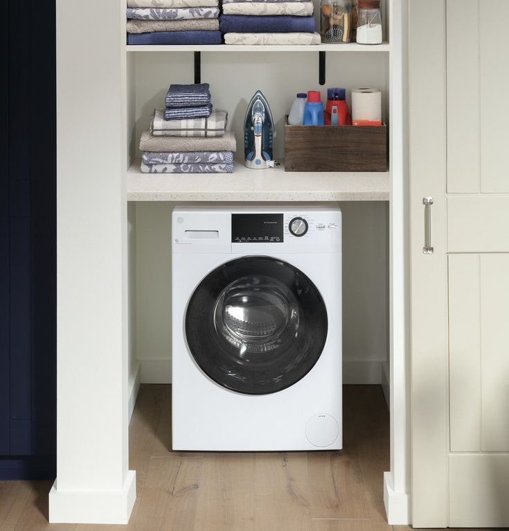GE 2.4 cu. ft. White High-Efficiency 120-Volt Ventless Electric All-in-One Washer Dryer Combo