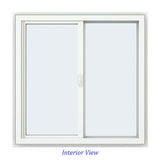 JELD-WEN FiniShield V-4500 35-1/2-in x 35-1/2-in x 3-in Jamb Right-operable Vinyl Black Sliding Window Full Screen Included