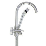 Modern 6 in. 2-Handle 3-Spray Tub and Shower Faucet with Massage Hand Held Shower in Polished Chrome (Valve Included) - Super Arbor