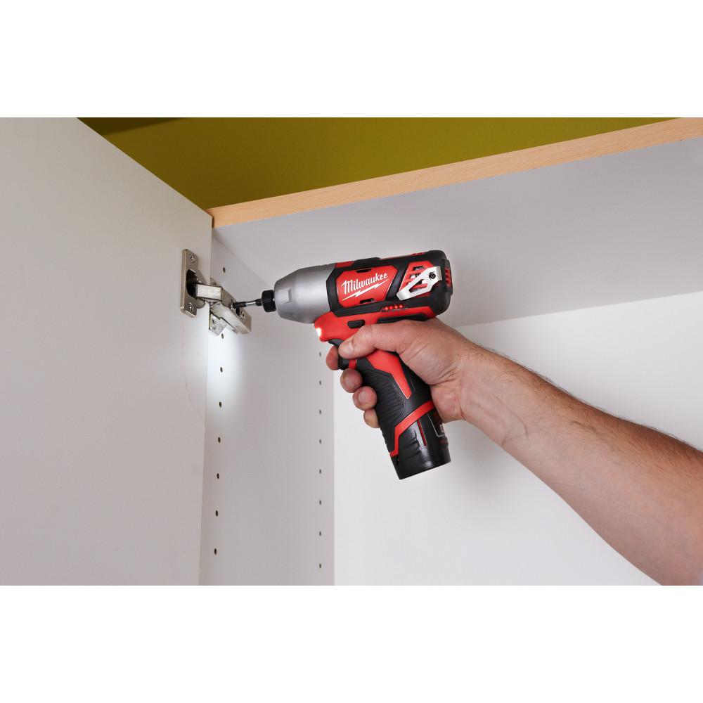 M12 12-Volt Lithium-Ion Cordless 1/4 in. Hex Impact and 3/8 in. Crown Stapler Combo Kit W/ (1) 2.0Ah Battery and Charger