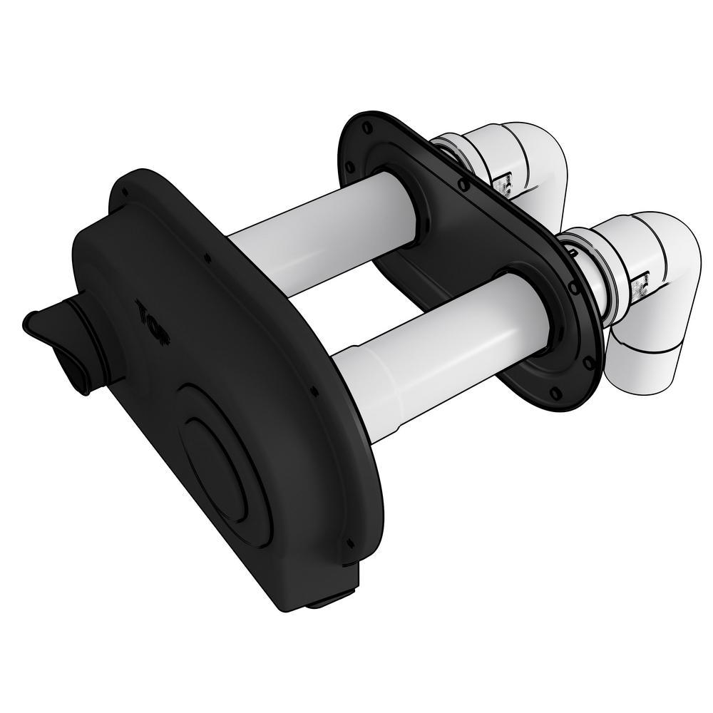 2 in. Plastic Condensing Wall Termination Twin Pipe Connector - Super Arbor