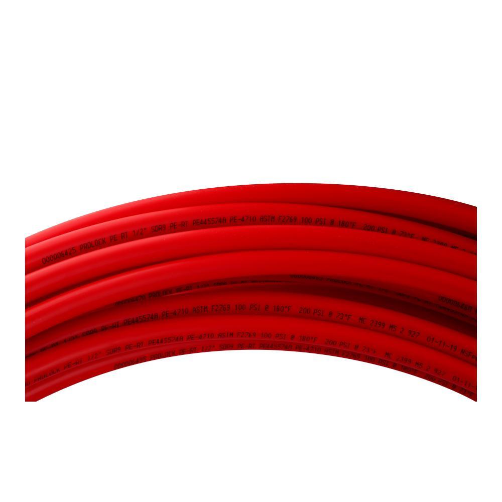 1/2 in. x 100 ft. Red Coil PERT Pipe - Super Arbor