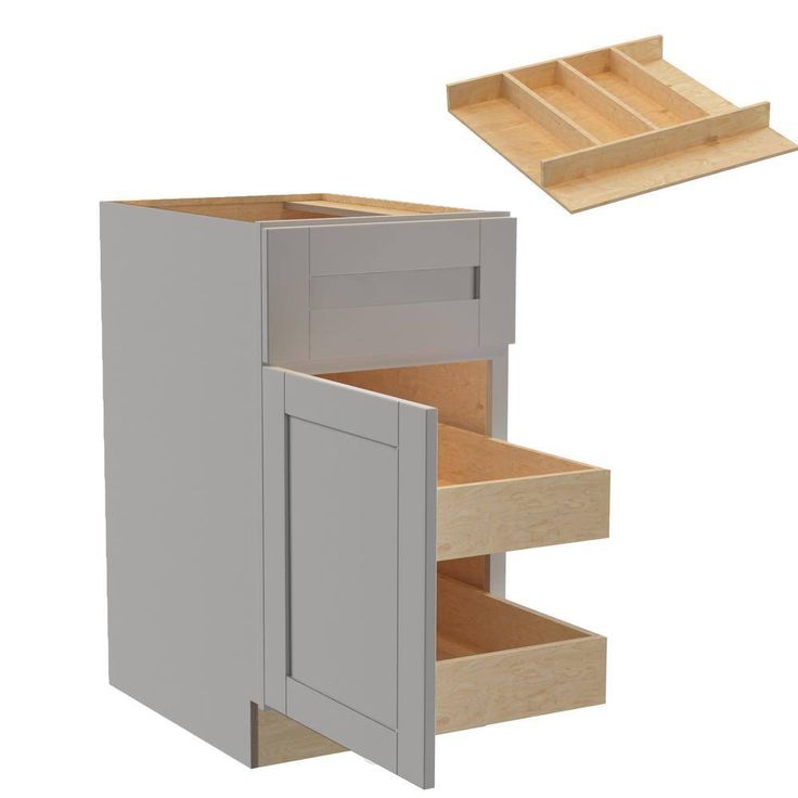 Home Decorators Collection Washington Veiled Gray Plywood Shaker Assembled Base Kitchen Cabinet Left 2ROT UT18 W in. 24 D in. 34.5 in. H