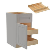 Home Decorators Collection Washington Veiled Gray Plywood Shaker Assembled Base Kitchen Cabinet Left 2ROT UT18 W in. 24 D in. 34.5 in. H