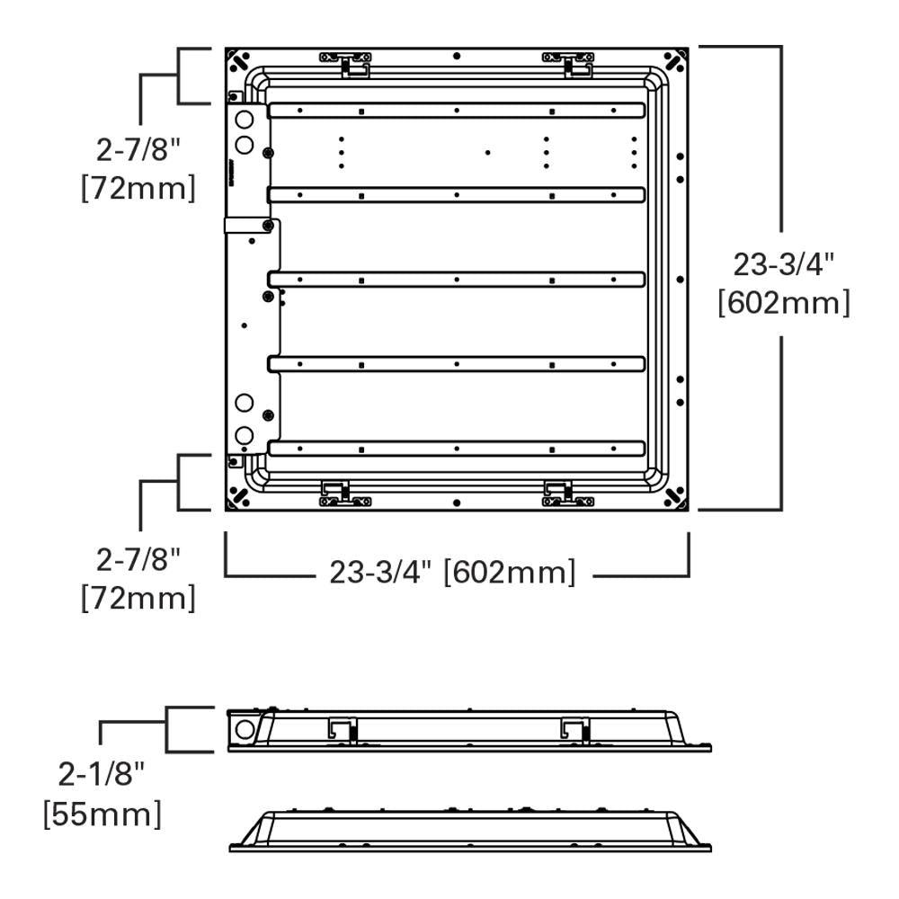 2 ft. x 2 ft. 3416 Lumens Integrated LED Panel Light 4000K - Super Arbor