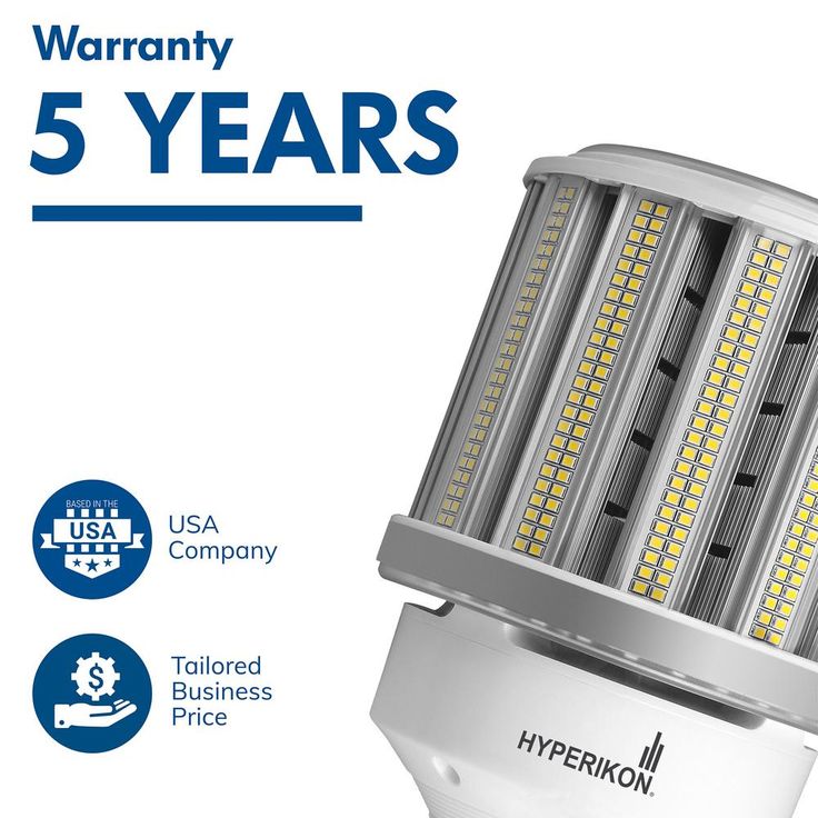 Hyperikon 125W LED Corn Bulb Street Light Bulbs COB (625W Equivalent) Large Mogul E39 Base Outdoor and Indoor Area Lighting
