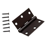 3-1/2 in. Chrome 5/8 in. Radius Security Door Hinges Value Pack (3-Pack)