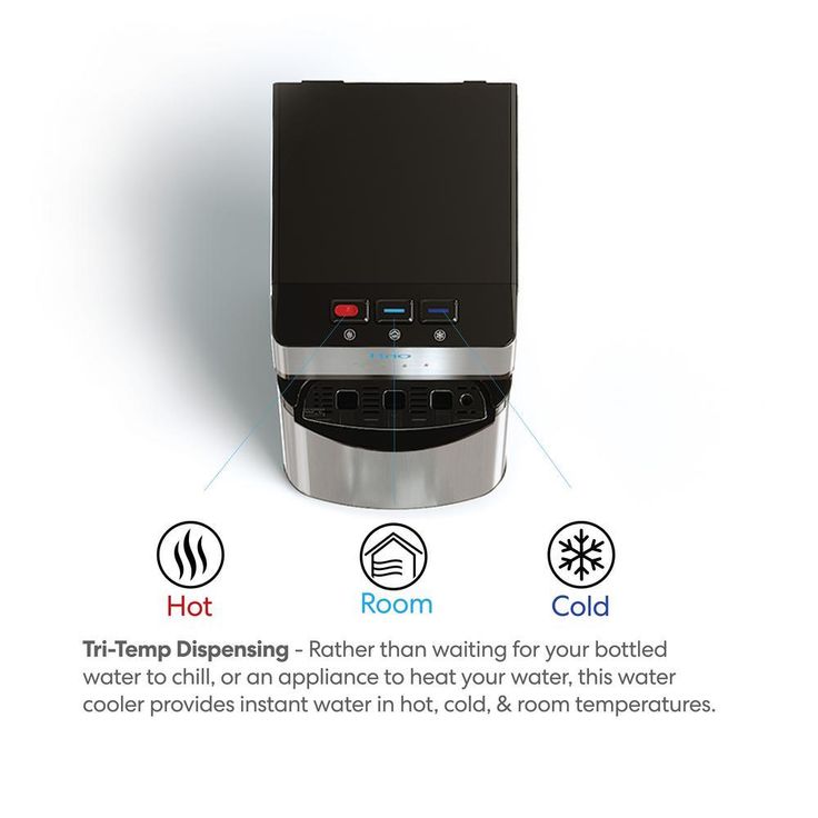 Self-Cleaning Bottleless Water Cooler Dispenser, UL/Energy, Stainless Steel, POU Water Filter, Hot, Cold and Room Temp