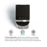 Self-Cleaning Bottleless Water Cooler Dispenser, UL/Energy, Stainless Steel, POU Water Filter, Hot, Cold and Room Temp