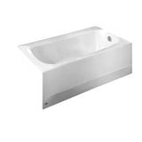 Cambridge 60 in. Left Drain Rectangular Apron Front Bathtub in White - Super Arbor