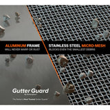 4 ft. L x 6 in. W Stainless Steel Micro-Mesh Gutter Guard (10-Pack) - Super Arbor
