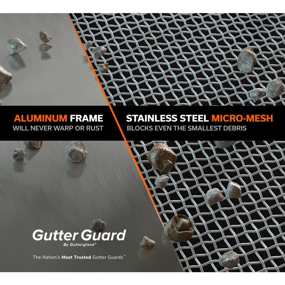 4 ft. L x 5 in. W Stainless Steel Micro-Mesh Gutter Guard (10-Pack) - Super Arbor