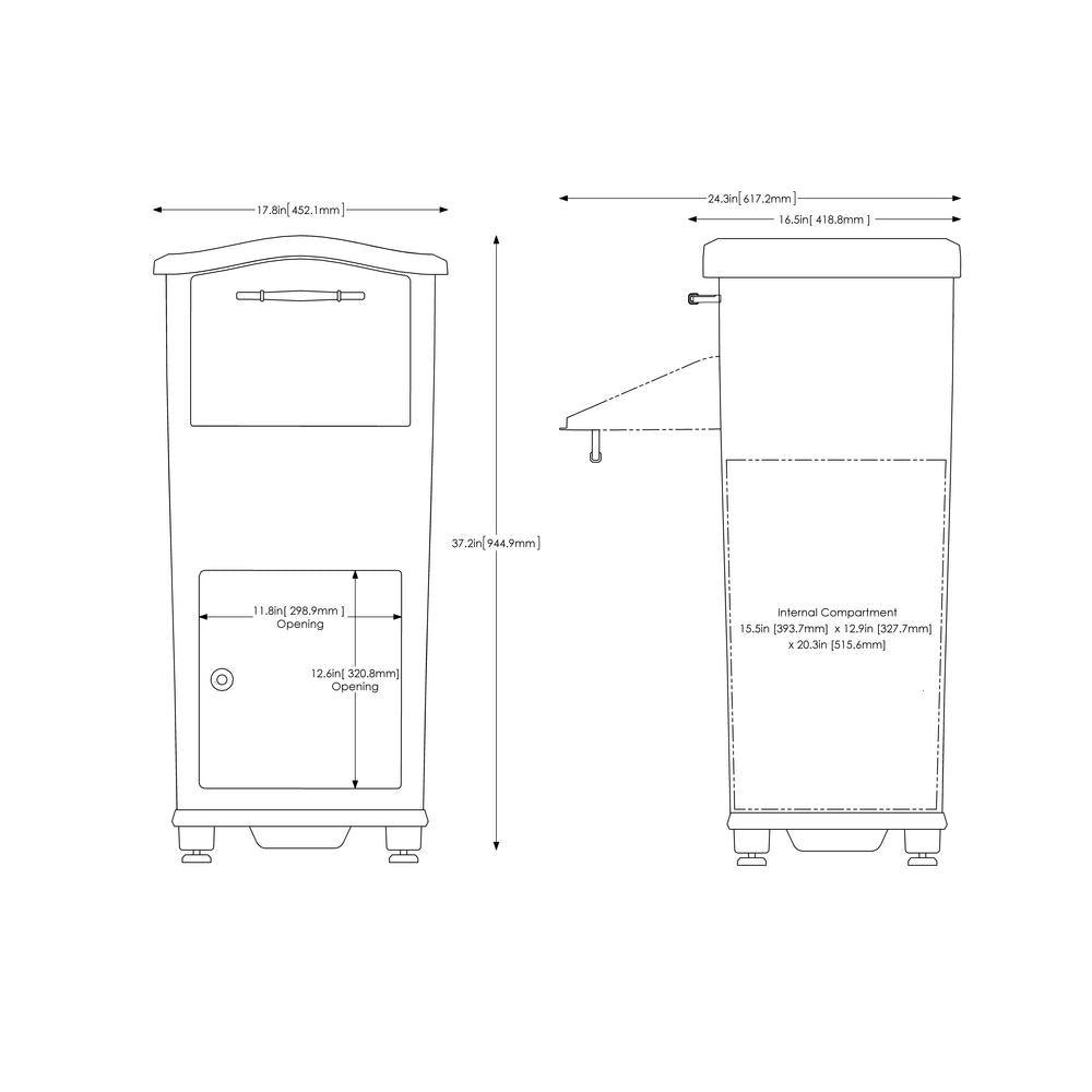 Elephantrunk Black Locking Extra-Large Mailbox Parcel Drop - Super Arbor