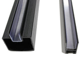 Vista Aluminum 8 ft. Textured Black Aluminum Level Top and Bottom Rail Pack - Super Arbor