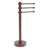 Allied Brass Vanity Top 3 Swing Arm Guest Towel Holder with Groovy Accents in Satin Chrome
