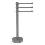 Allied Brass Vanity Top 3 Swing Arm Guest Towel Holder with Groovy Accents in Satin Chrome