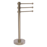 Allied Brass Vanity Top 3 Swing Arm Guest Towel Holder with Groovy Accents in Satin Chrome