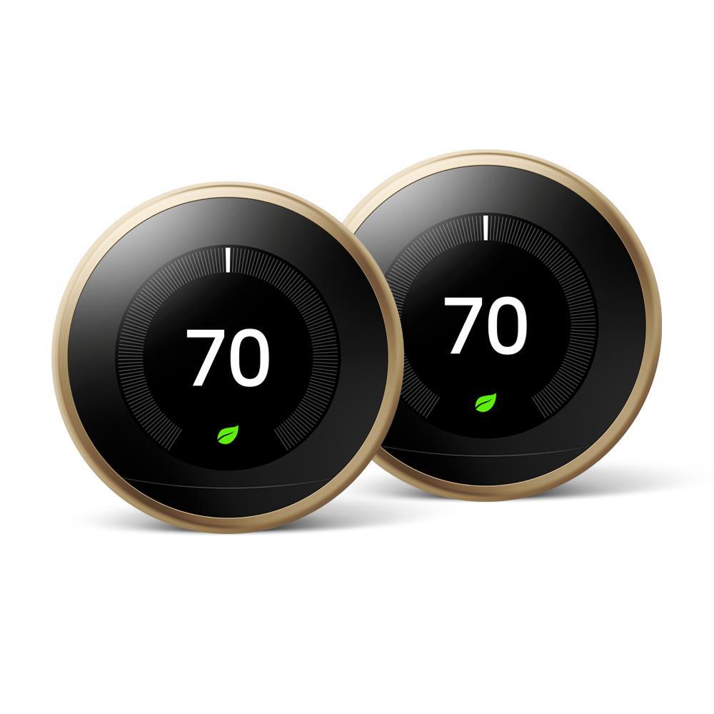 Nest Learning Thermostat 3rd Gen in White (2-Pack) - Super Arbor