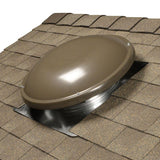 144 sq. in. NFA Galvanized Steel Static Dome Roof Vent in Weatherwood - Super Arbor
