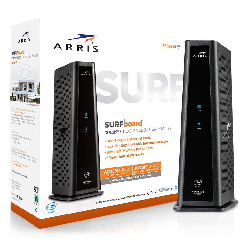 SURFboard SBG8300 DOCIS 3.1 Wireless Cable modem and Dual-Band Wi-Fi Router - Super Arbor