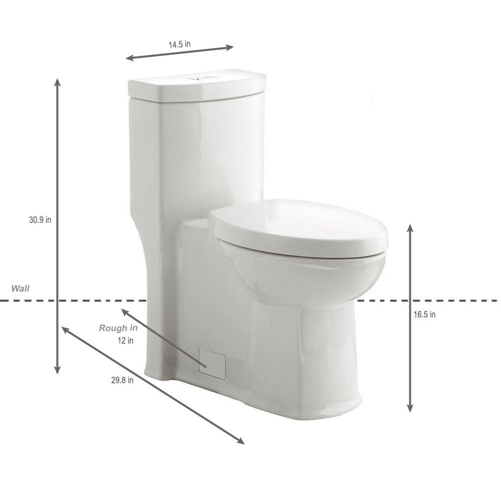 Boulevard Siphonic Tall Height 1-Piece Dual Flush Elongated Toilet in White, Seat Included - Super Arbor