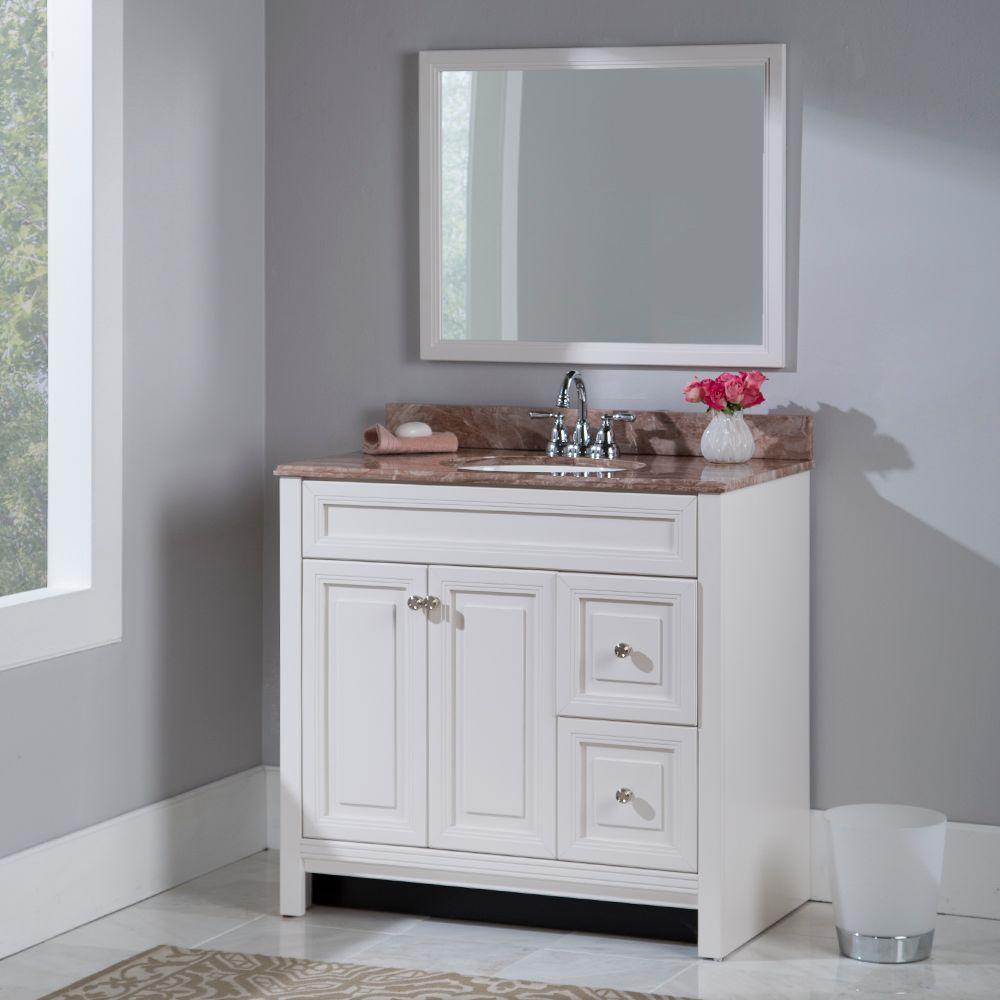 Brinkhill 31 in. W x 26 in. H Wall Mirror in Cream - Super Arbor