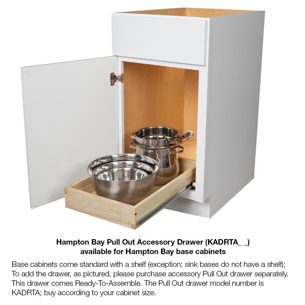 Hampton Assembled 30x34.5x24 in. Sink Base Kitchen Cabinet in Satin White