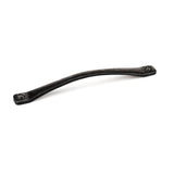5-1/16 in. (128 mm) Center-to-Center Matte Black Forged Iron Traditional Barn Door Pull - Super Arbor
