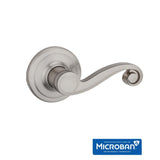 Lido Satin Nickel Right-Handed Dummy Door Lever with Microban Antimicrobial Technology - Super Arbor