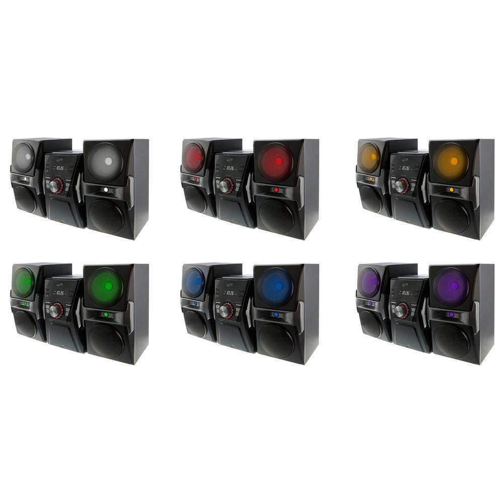 Bluetooth Home Music System with CD/FM Tuner and LED Lights - Super Arbor