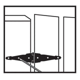 Everbilt 8 in. Black Heavy Duty Decorative Strap Hinge