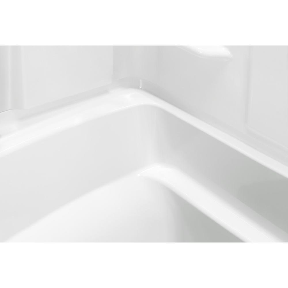 Ensemble 33-1/4 in. x 60 in. x 55-1/4 in. 3-piece Direct-to-Stud Shower Wall Set in White - Super Arbor