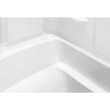 Ensemble 33-1/4 in. x 60 in. x 55-1/4 in. 3-piece Direct-to-Stud Shower Wall Set in White - Super Arbor