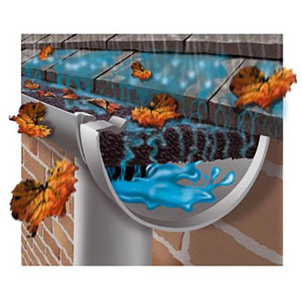 Pro 4 ft. Plastic Foam Filter Gutter Guard for 6 in. Half Round (8-Pack) - Super Arbor