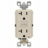 20 Amp Self-Test SmartlockPro Slim Duplex GFCI Outlet, Gray - Super Arbor