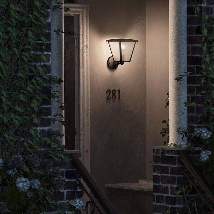 White Inara Black Outdoor LED Wall Lantern Sconce with Wireless A19 Smart Light Bulb