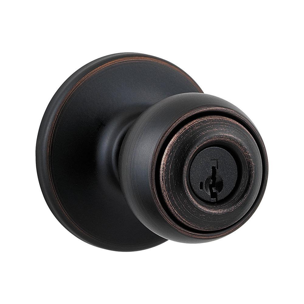 Polo Satin Nickel Keyed Entry Door Knob Featuring Microban Antimicrobial Technology - Super Arbor
